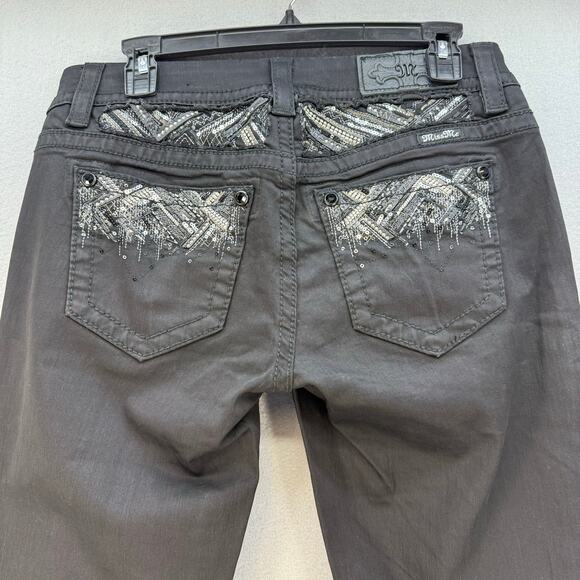 Miss Me Denim - Miss Me Women’s Jeans Size 27x31 (4) Black Skinny Embellished Preppy Grunge